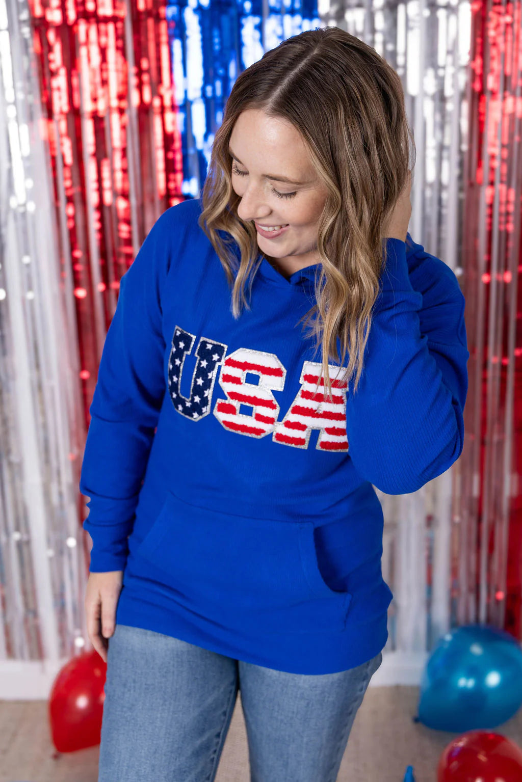 PREBOOK Michelle Mae Corrine Hoodie - Royal Blue USA