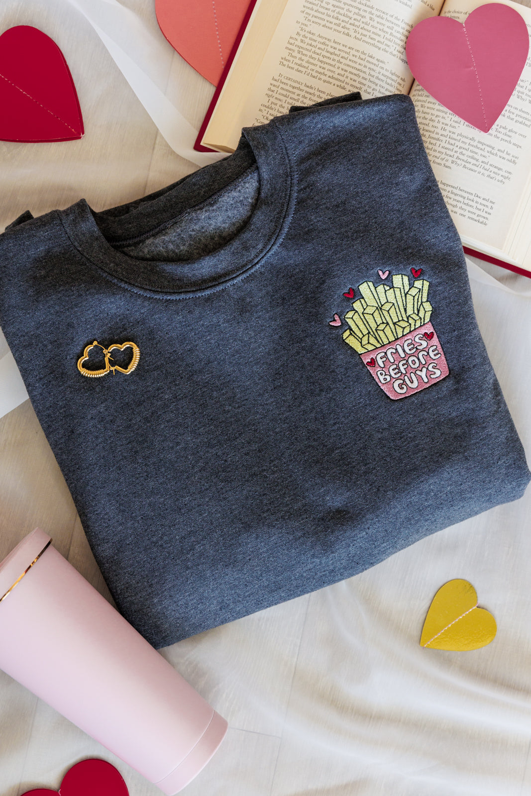 PREORDER- Fries Before Guys Embroidered Sweatshirt