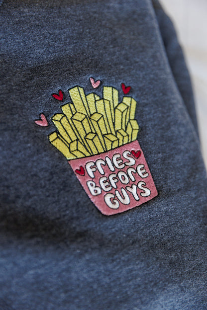 PREORDER- Fries Before Guys Embroidered Sweatshirt