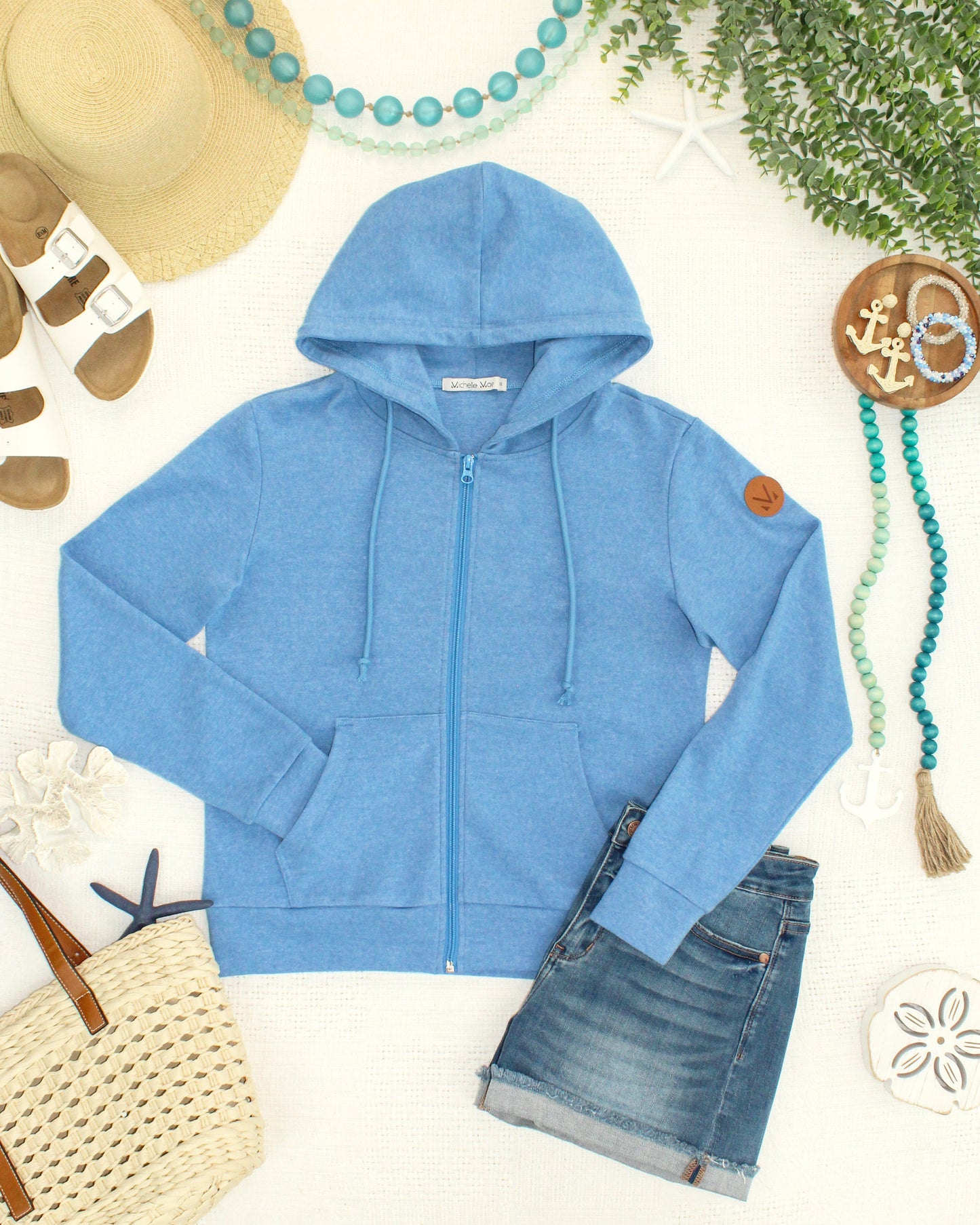 Michelle Mae Fullzip Hoodie - Blue
