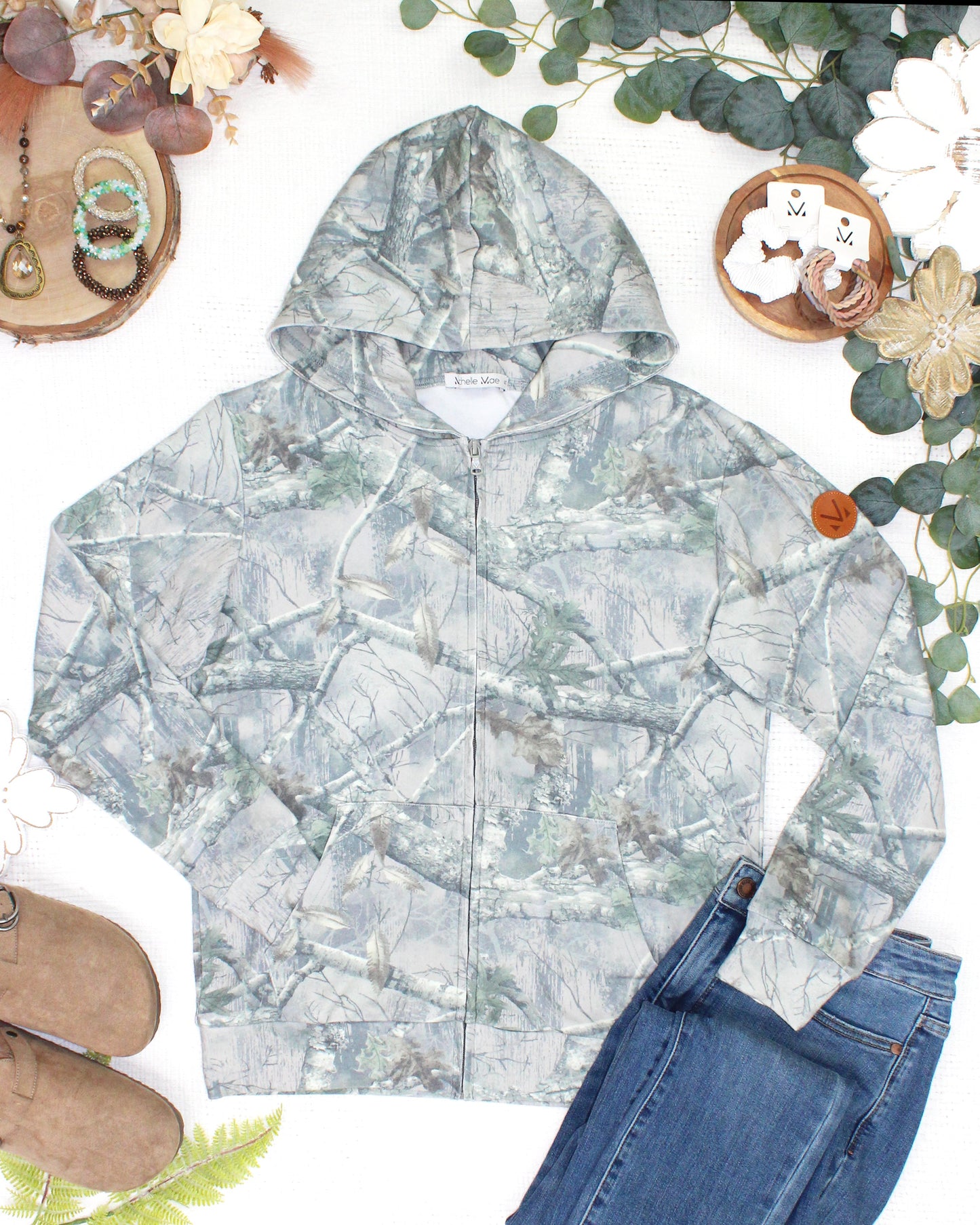 Michelle Mae Fullzip Hoodie - Camo