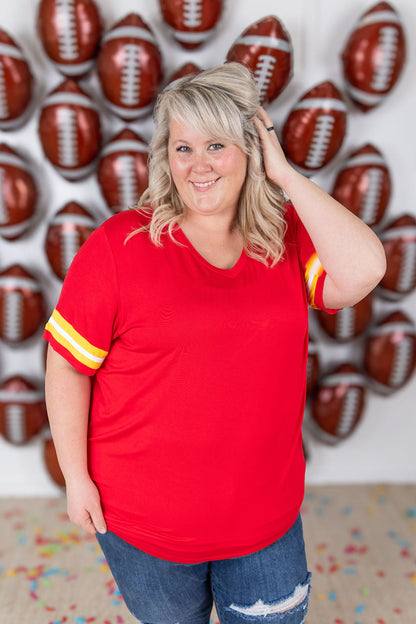 Michelle Mae GameDay Tessa Short Sleeve Top - Kansas City