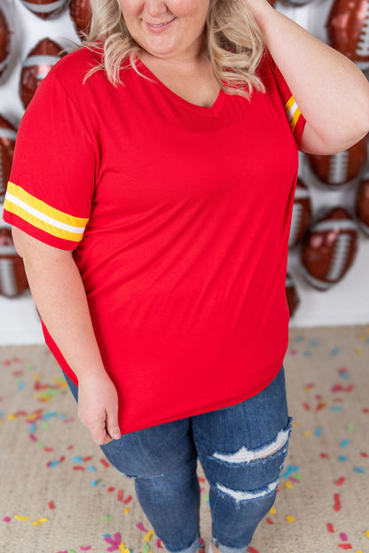 Michelle Mae GameDay Tessa Short Sleeve Top - Kansas City