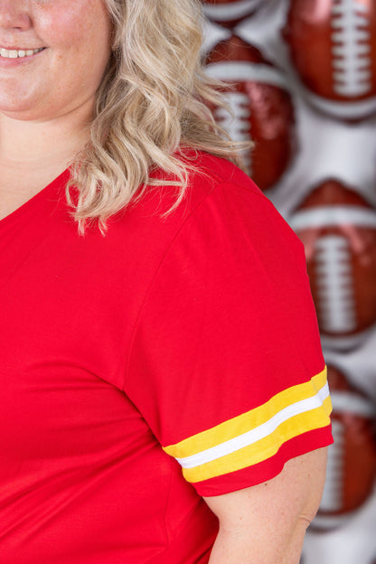Michelle Mae GameDay Tessa Short Sleeve Top - Kansas City