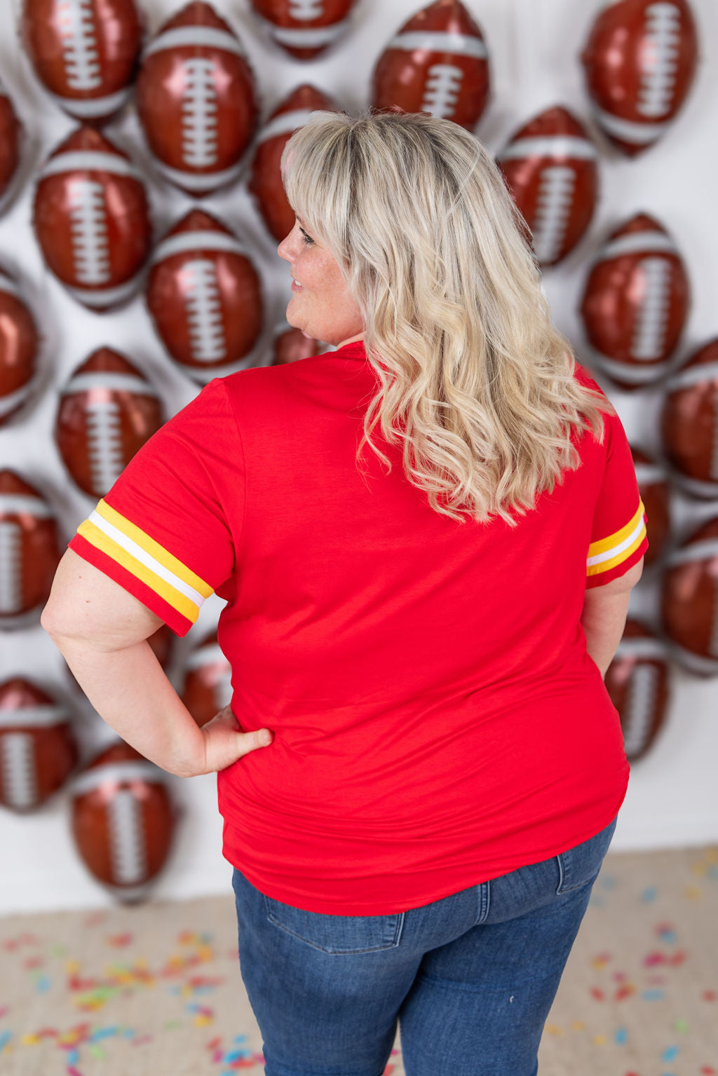 Michelle Mae GameDay Tessa Short Sleeve Top - Kansas City