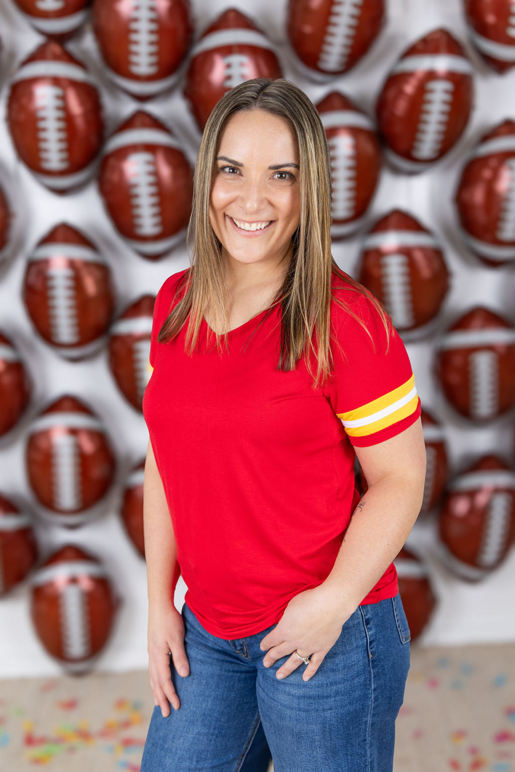 Michelle Mae GameDay Tessa Short Sleeve Top - Kansas City