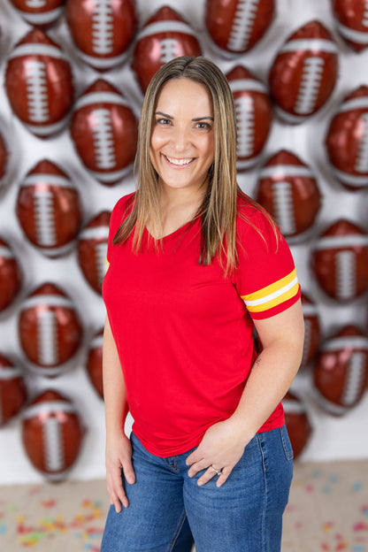 Michelle Mae GameDay Tessa Short Sleeve Top - Kansas City