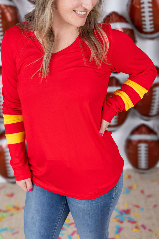 Michelle Mae GameDay Larissa Long Sleeve Top - Kansas City