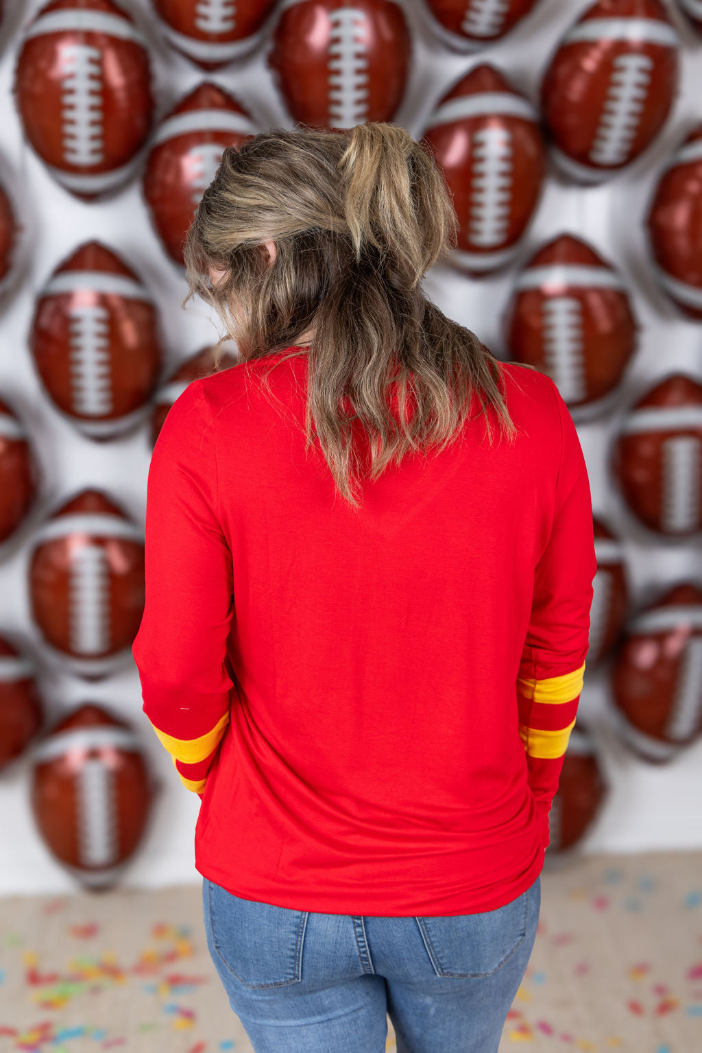 Michelle Mae GameDay Larissa Long Sleeve Top - Kansas City