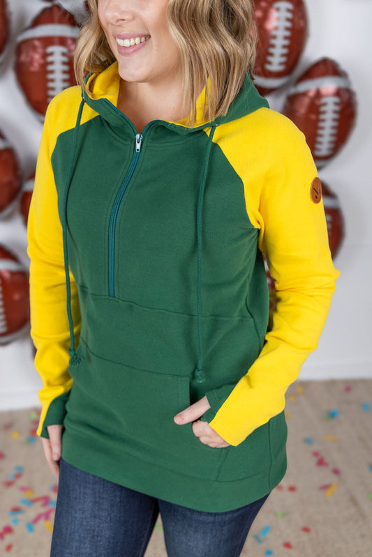 Michelle Mae GameDay Halfzip Hoodie - Green Bay