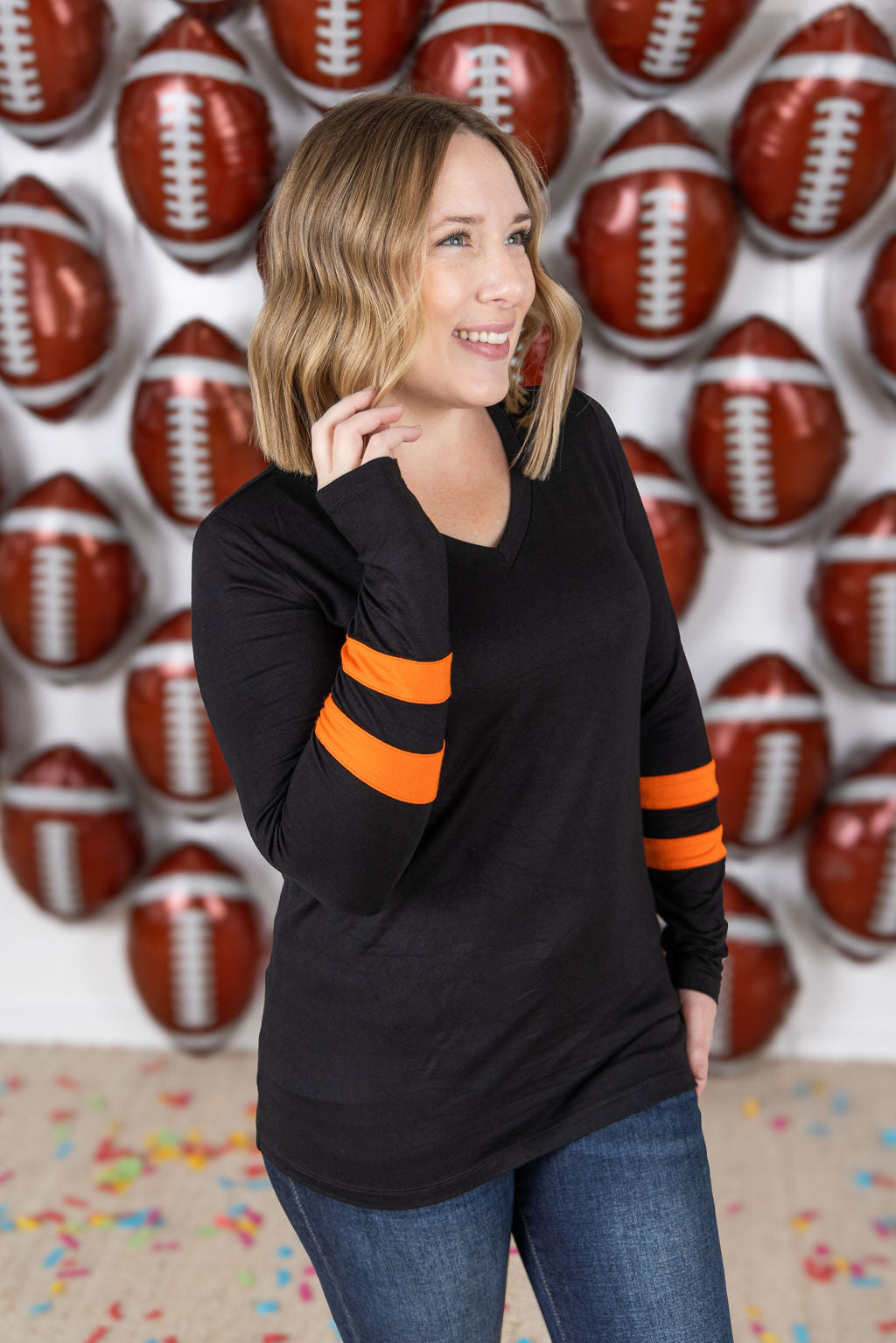 Michelle Mae GameDay Larissa Long Sleeve Top - Cincinnati
