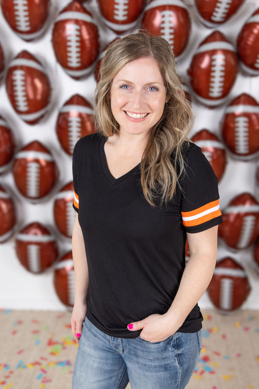 Michelle Mae GameDay Tessa Short Sleeve Top - Cincinnati