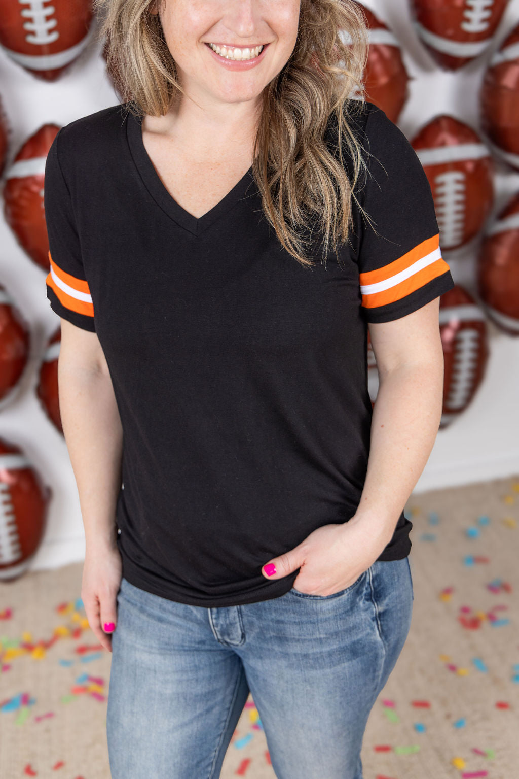 Michelle Mae GameDay Tessa Short Sleeve Top - Cincinnati