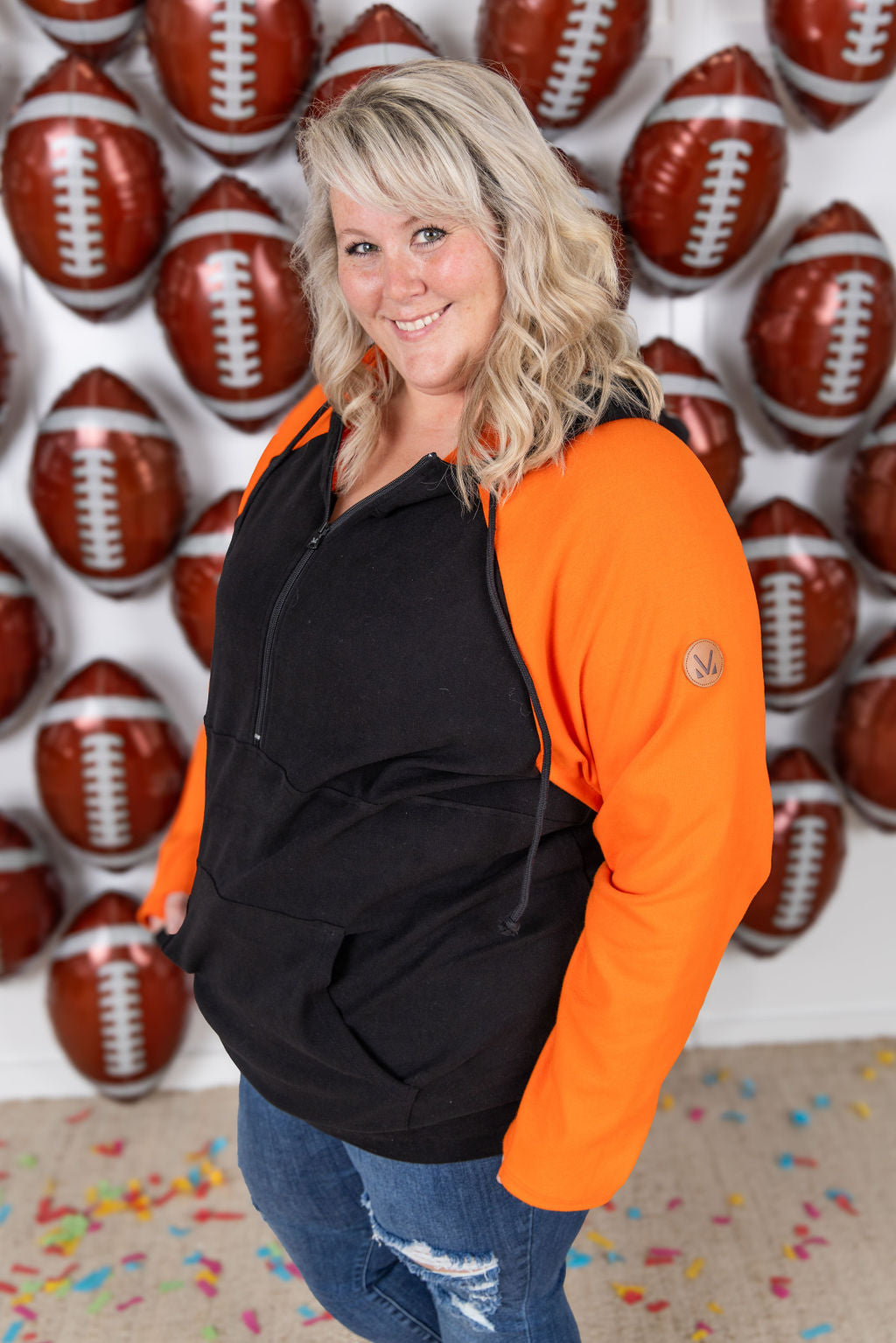 Michelle Mae GameDay Halfzip Hoodie - Cincinnati