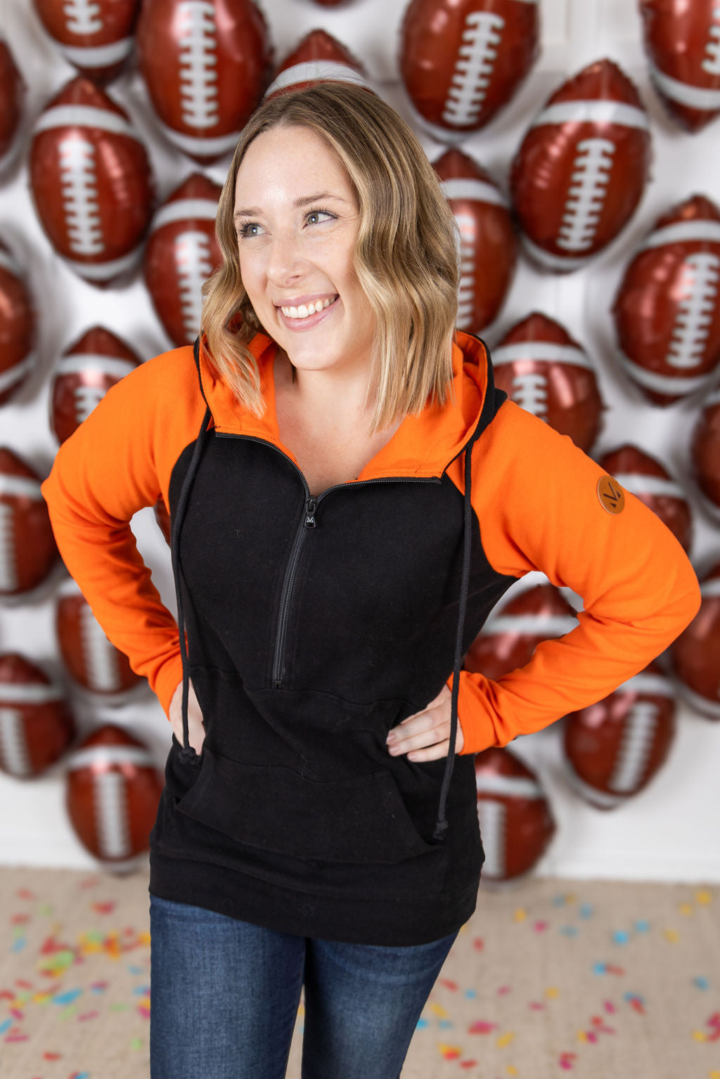 Michelle Mae GameDay Halfzip Hoodie - Cincinnati
