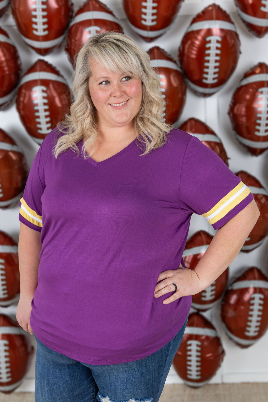 Michelle Mae GameDay Tessa Short Sleeve Top - Minnesota