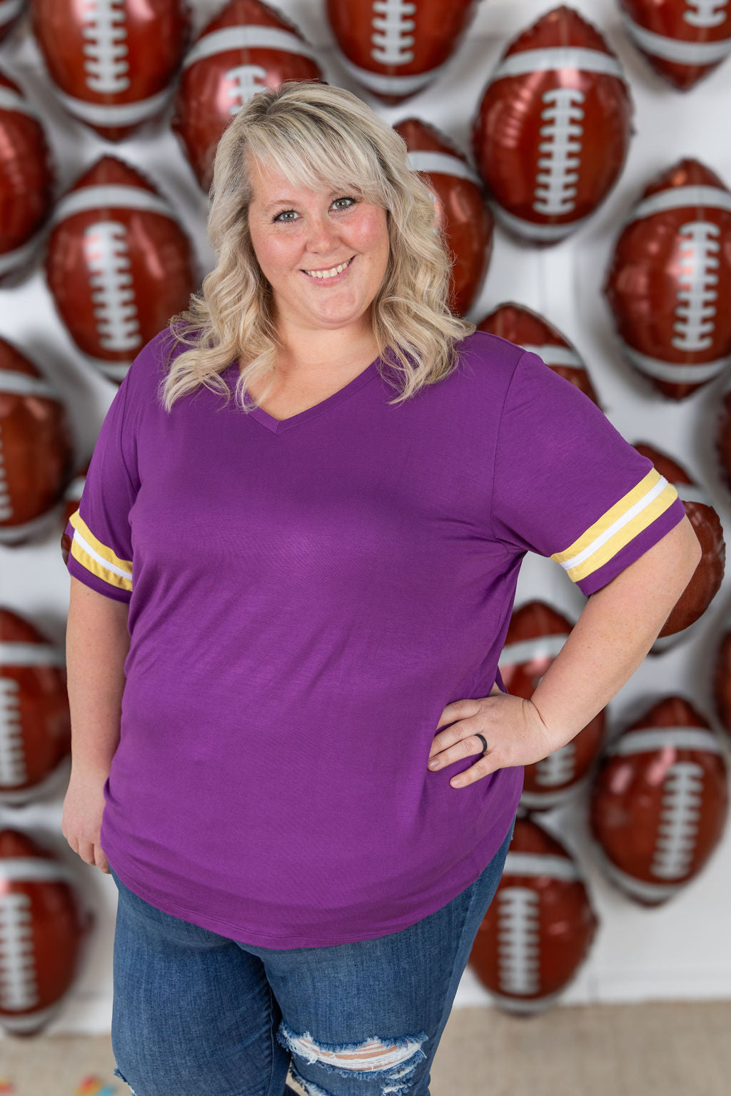 Michelle Mae GameDay Tessa Short Sleeve Top - Minnesota