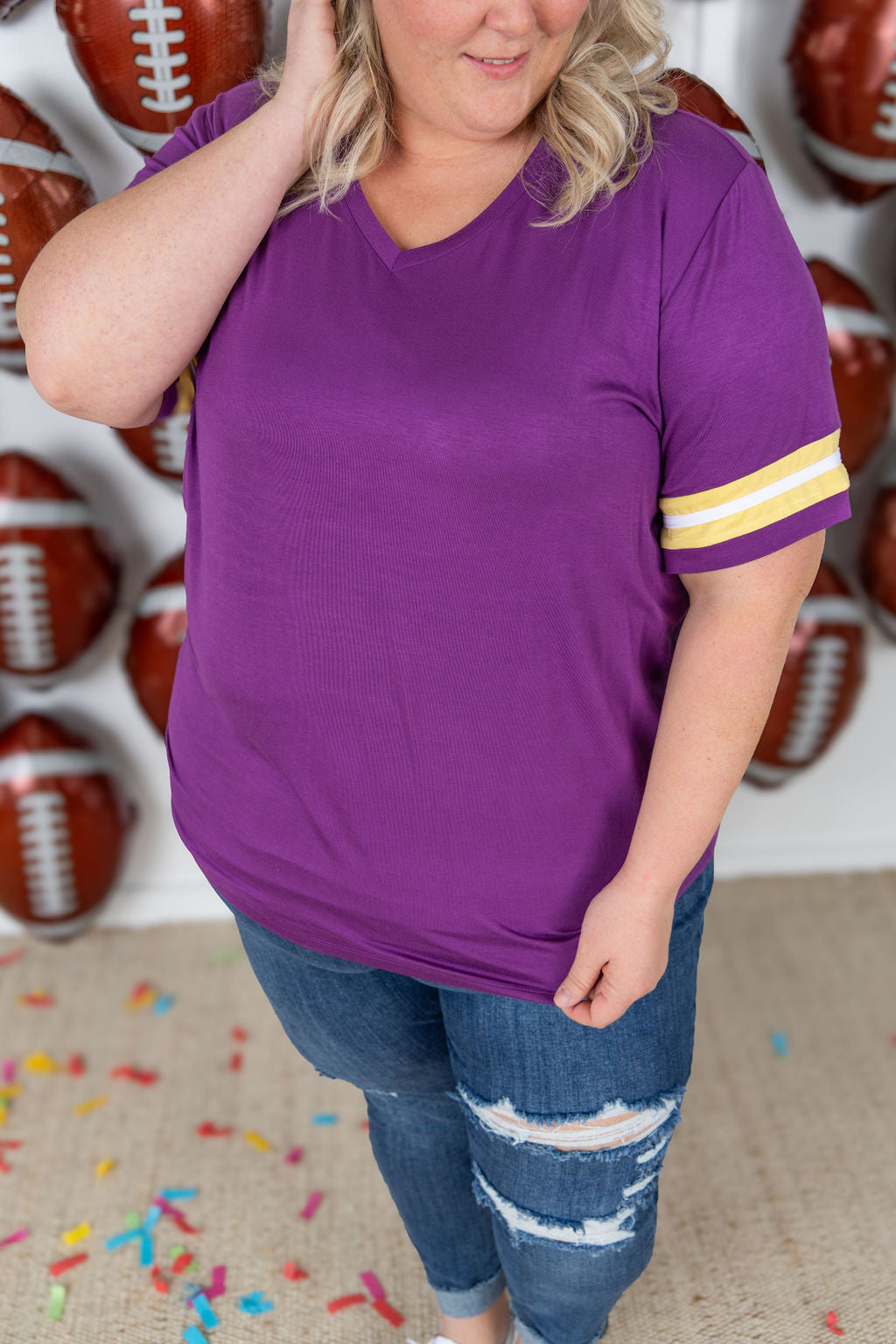 Michelle Mae GameDay Tessa Short Sleeve Top - Minnesota