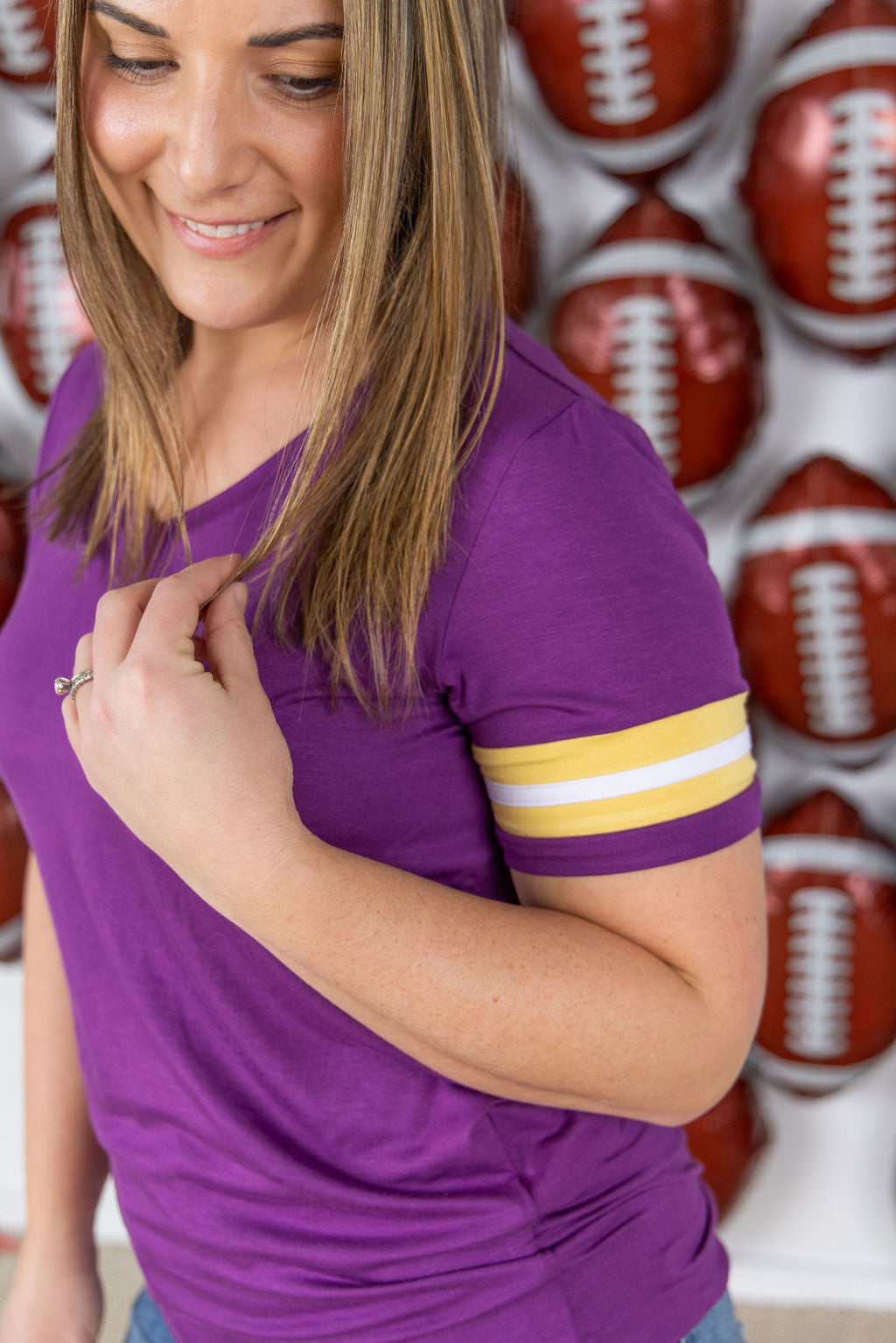 Michelle Mae GameDay Tessa Short Sleeve Top - Minnesota