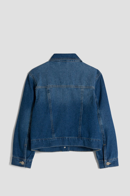 Girls Basic Oversized Denim Jacket