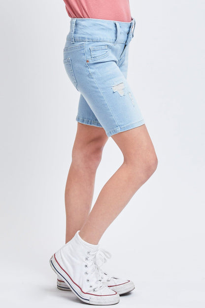 Girls Essential 3-Button Bermuda Shorts