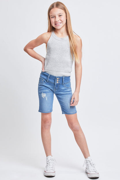 Girls Essential 3-Button Bermuda Shorts