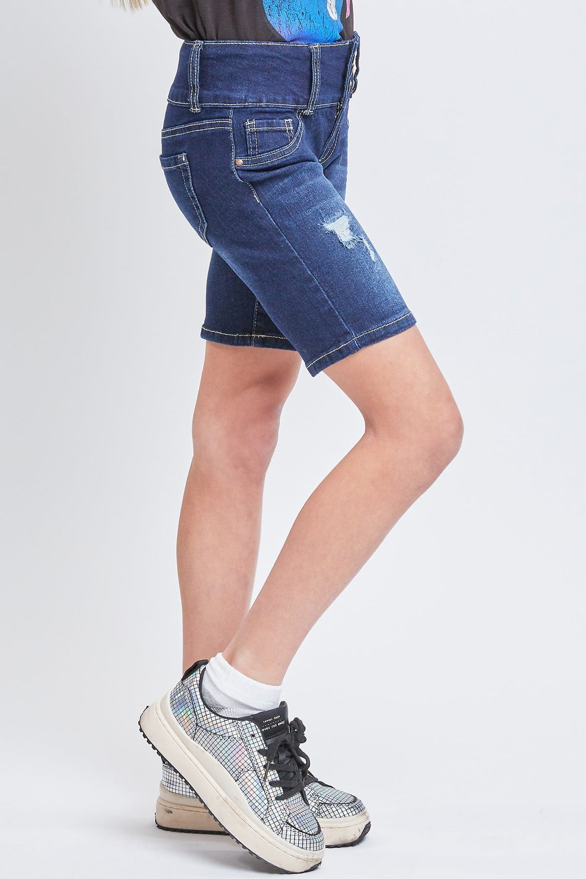 Girls Essential 3-Button Bermuda Shorts