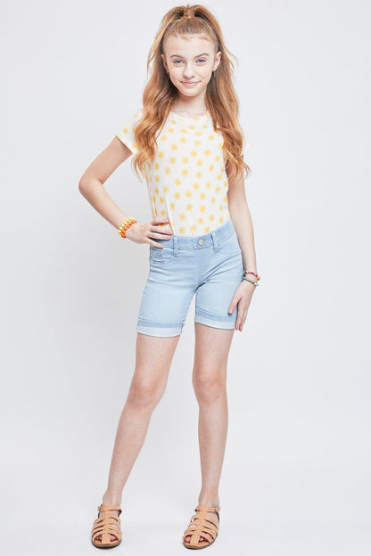 Girls Essential Cuffed Pull-On Bermuda Shorts