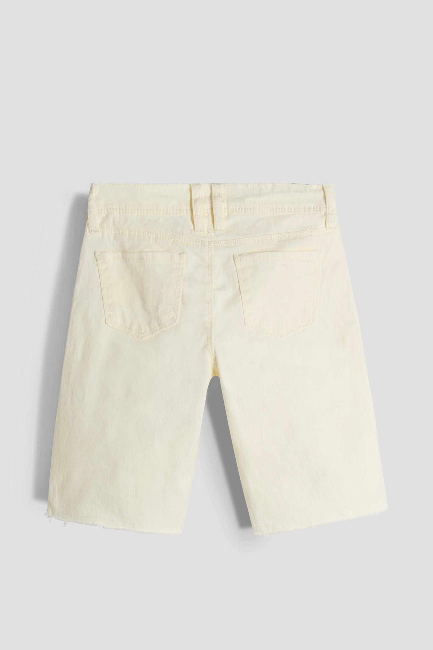 Girls Twill Frayed Hem Bike Shorts