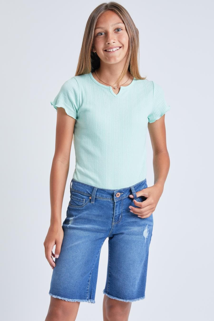 Girls Essential Cuffed Pull-On Bermuda