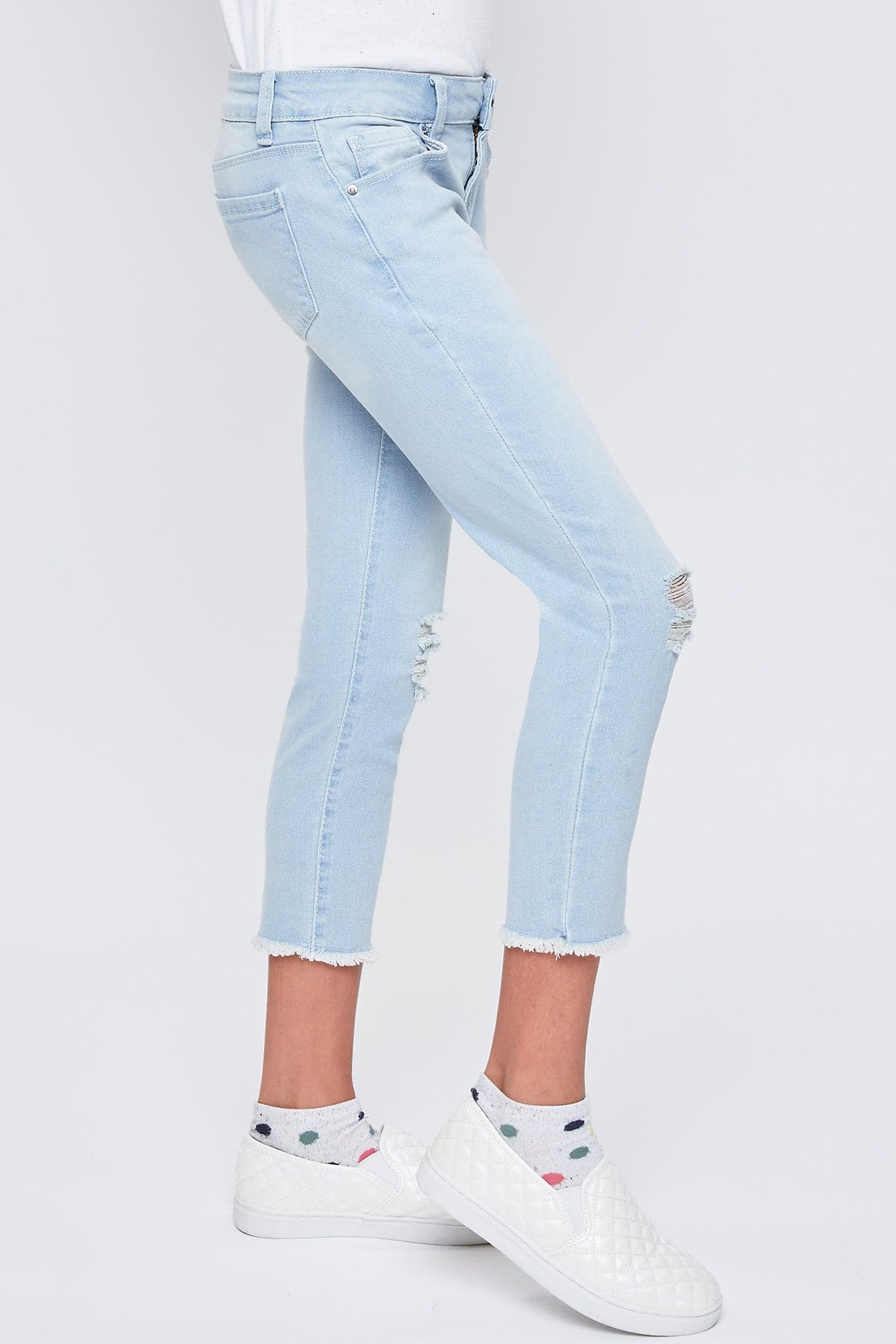 Girls Essential  Fray Hem Anklet Jeans