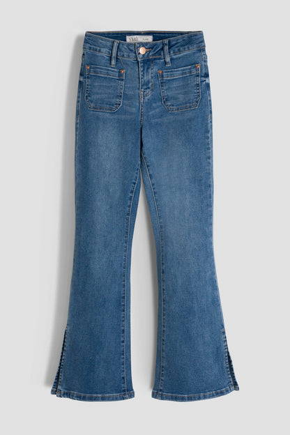 Girls Rylee Patch Pocket Flare Jeans