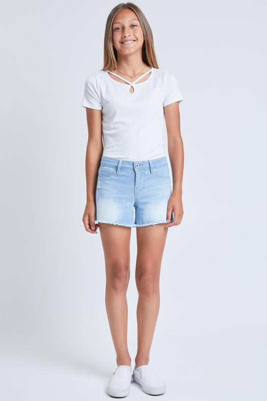 Girls Essential Fray Hem Shorts