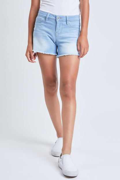 Girls Essential Fray Hem Shorts