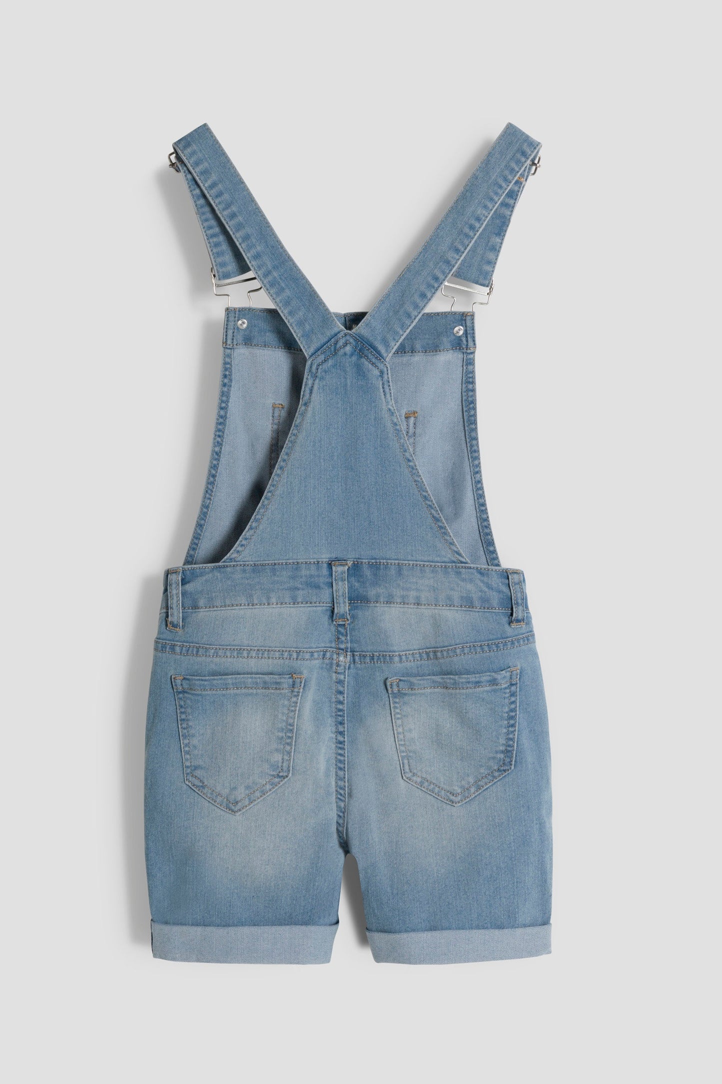 Girls Bib Cuffed Shortalls