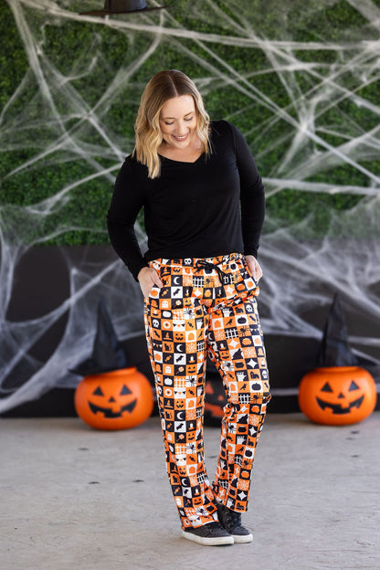Michelle Mae Lounge Pants - Trick-Or-Treat Checkered