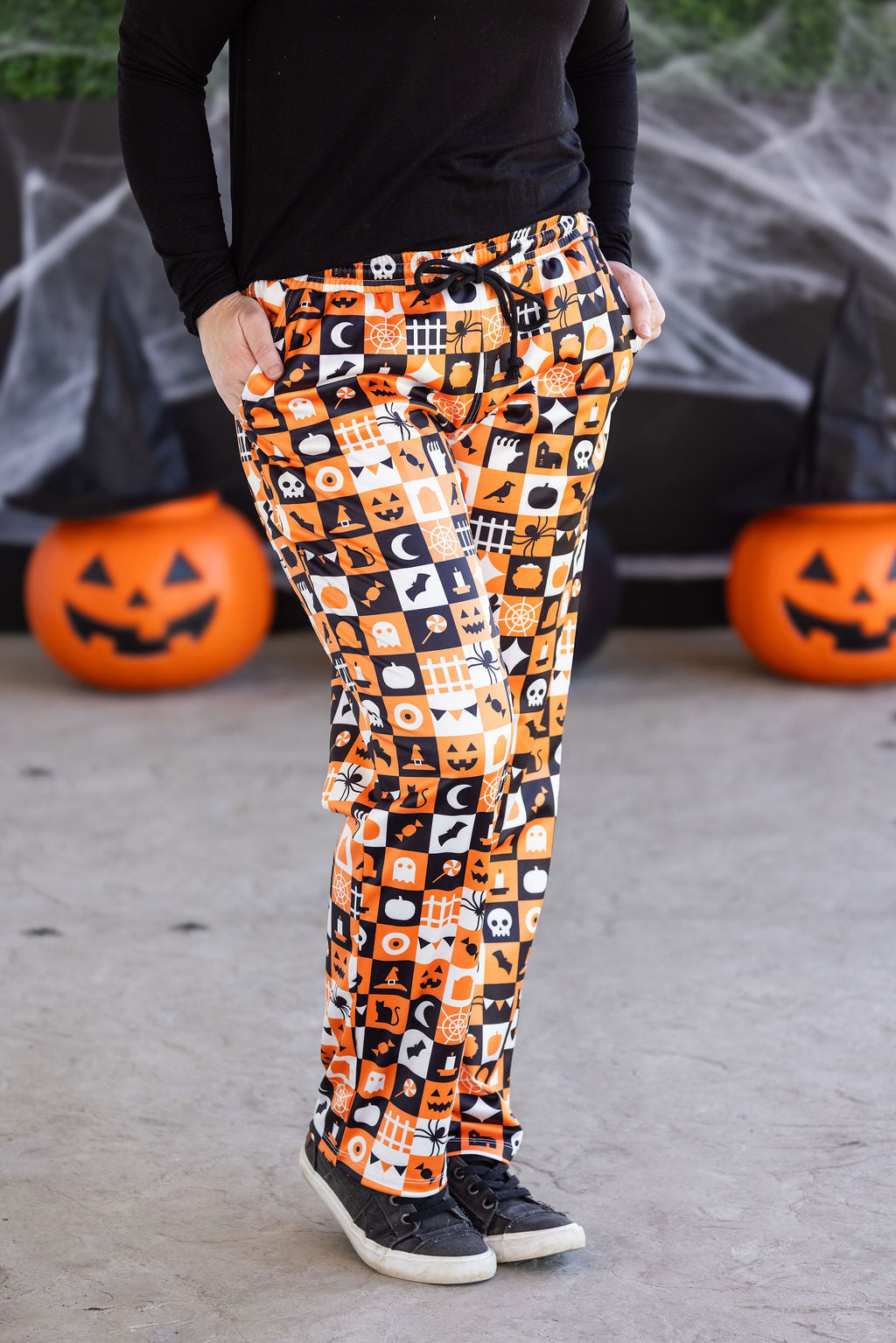 Michelle Mae Lounge Pants - Trick-Or-Treat Checkered