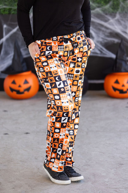 Michelle Mae Lounge Pants - Trick-Or-Treat Checkered