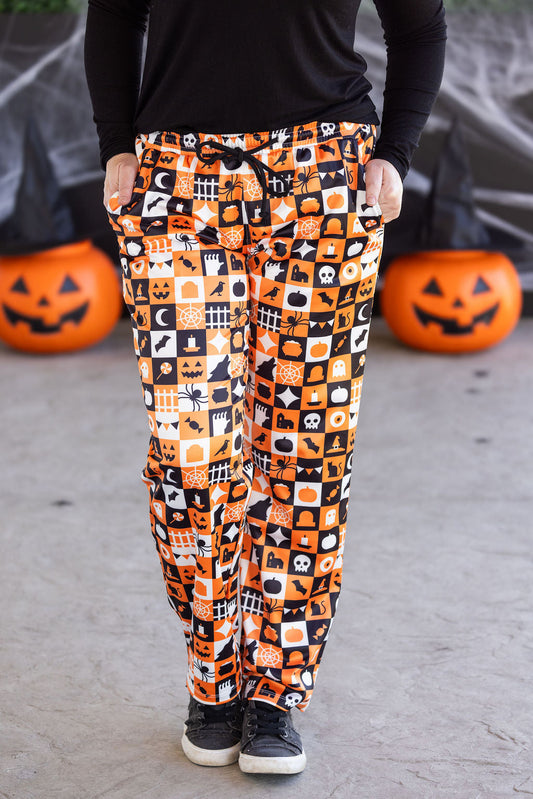 Michelle Mae Lounge Pants - Trick-Or-Treat Checkered