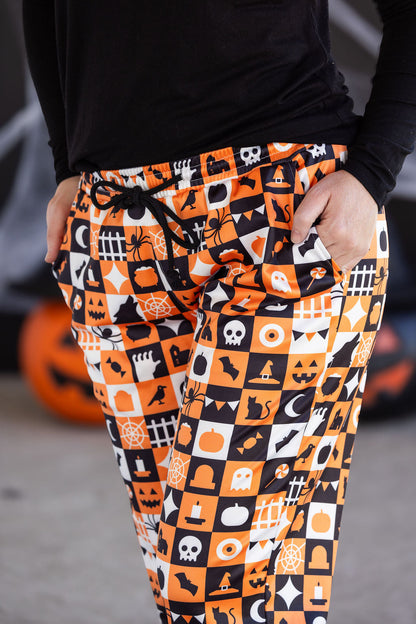 Michelle Mae Lounge Pants - Trick-Or-Treat Checkered