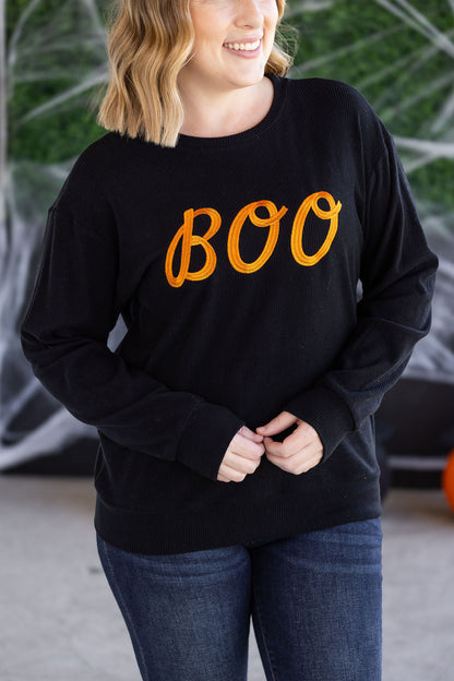 Michelle Mae Corrine Embroidered Pullover Top - BOO