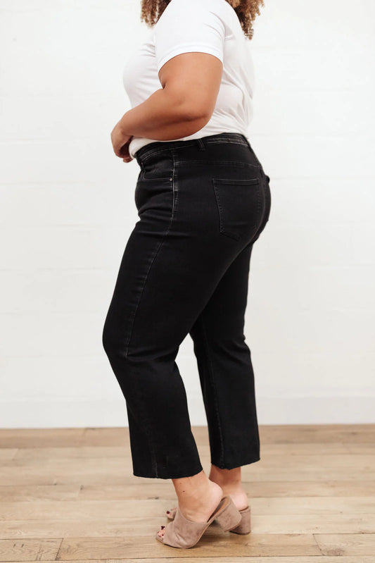 High Waist Mom Fit Jeans In Black