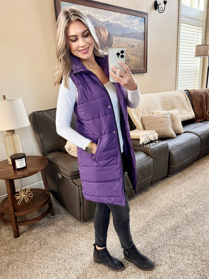 Michelle Mae Harlow Long Vest - Purple