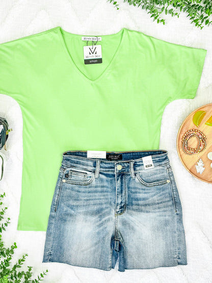 Michelle Mae Chloe Cozy Tee - Lime