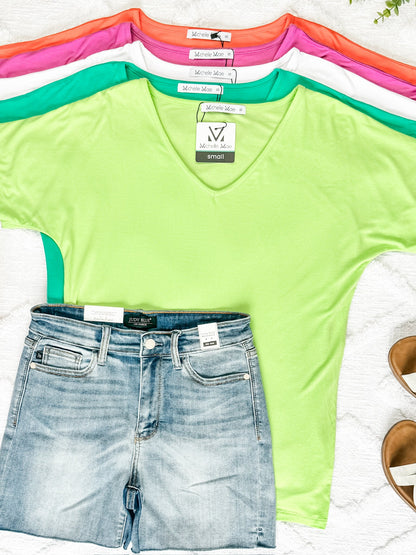 Michelle Mae Chloe Cozy Tee - Lime