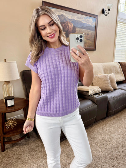 Michelle Mae Kelly Knitted Top - Lavender