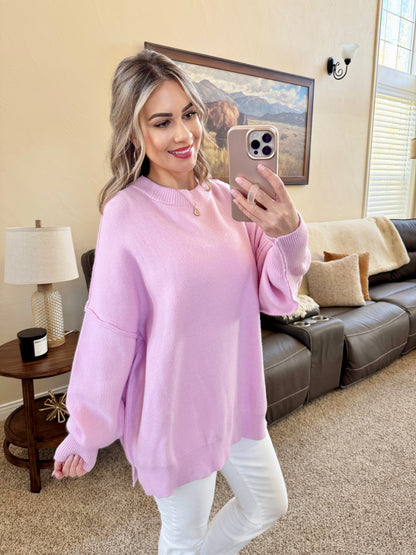 Michelle Mae Aurora Cozy Sweater - Lilac