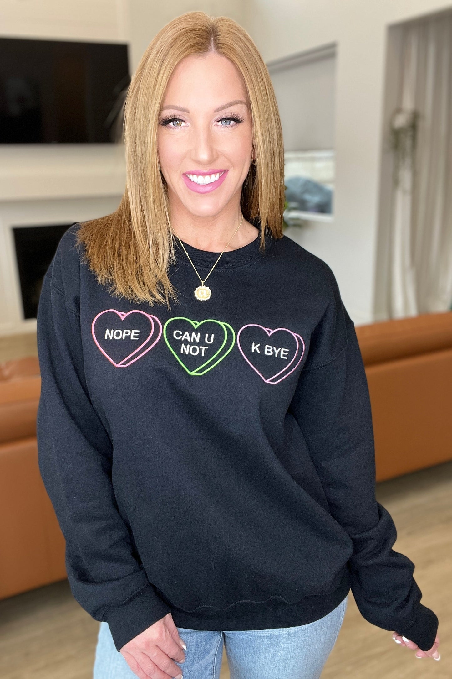 PREORDER- Snarky Valentine Embroidered Sweatshirt