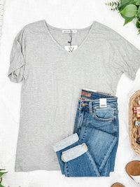 Michelle Mae Chloe Cozy Tee - Grey