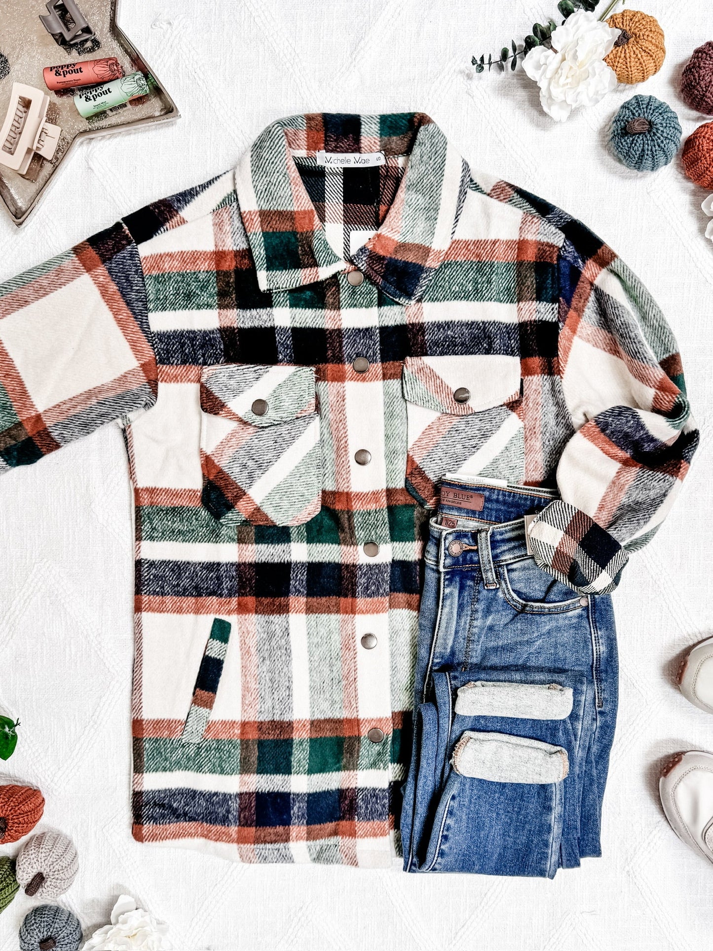 Michelle Mae Norah Shacket - Harvest Plaid